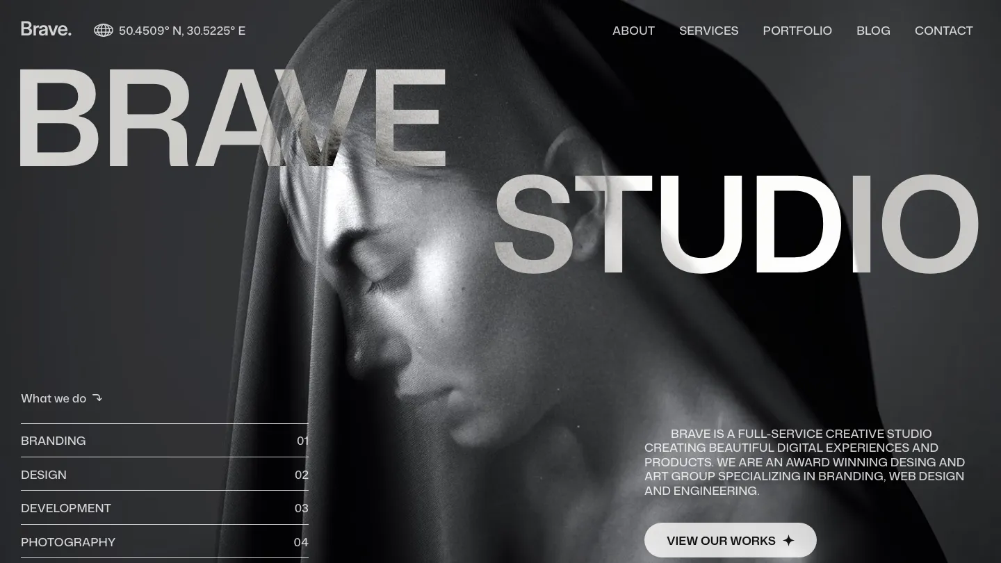 brave-studio - Framer Portfolio & Agency Website Template