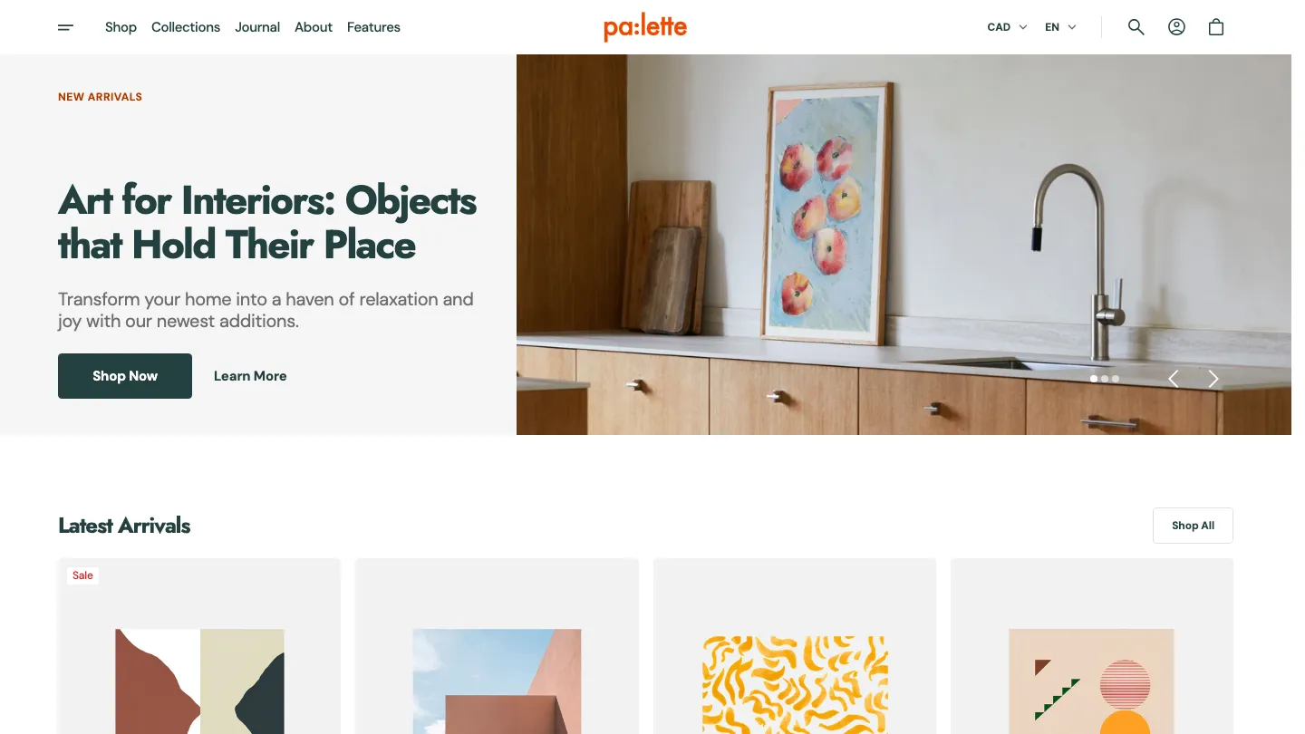 Palette - Shopify Retail & E-commerce Website Theme