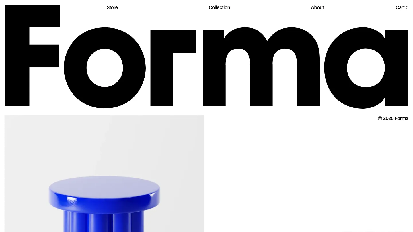 Forma studio - Webflow Retail & E-commerce Website Template