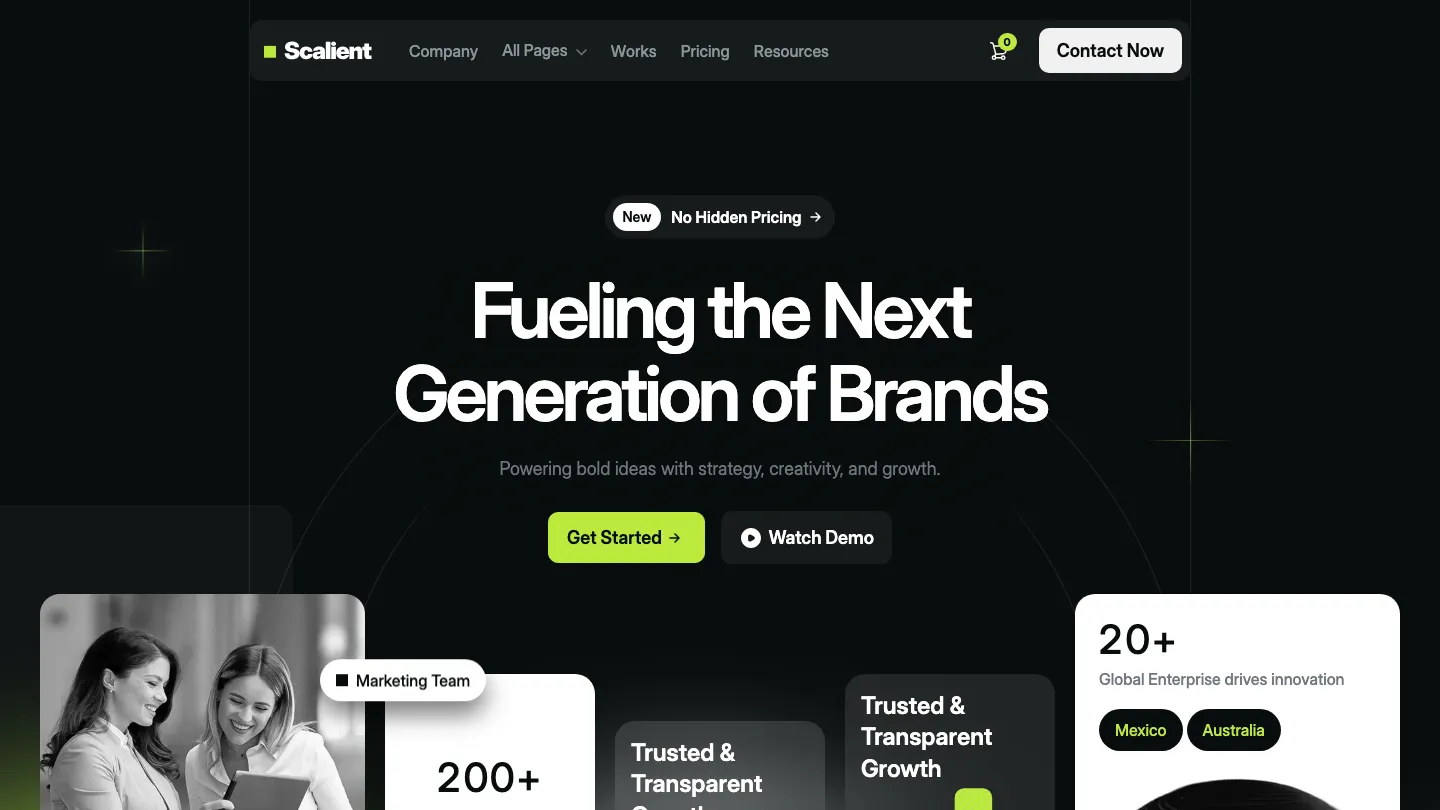 Scalient - Webflow Professional Services Website Template
